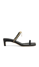 Freda Salvador Aurora Sandal in Black | Black Open Toe Heels for Women