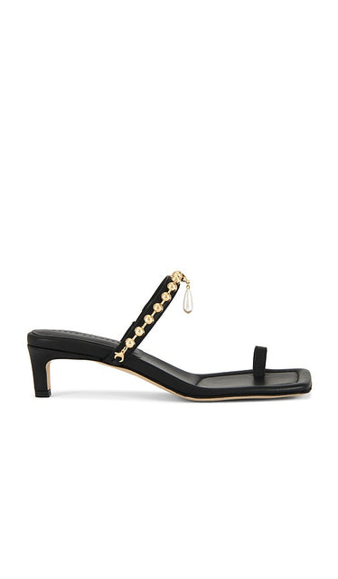 Freda Salvador Aurora Sandal in Black | Black Open Toe Heels for Women