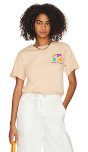 Free & Easy Bird Of Paradise Tee in Peach