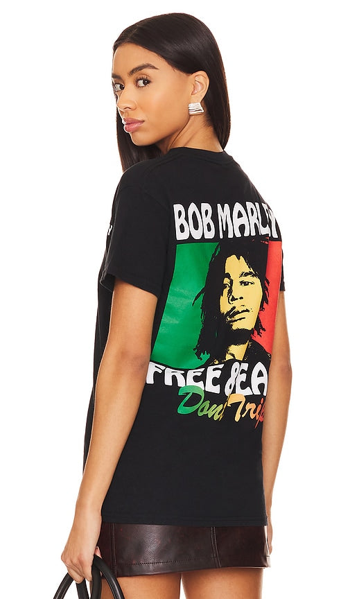 Free & Easy Bob Marley Natty Dread Tee in Black - Free & Easy - Bob Marley - Natty Dread - T-shirt noir - Free & Easy Bob Marley Natty Dread 黑色 T 恤 - Free & Easy Bob Marley Natty Dread T-Shirt in Schwarz - Free & Easy Bob Marley Natty 드레드 티셔츠 블랙 색상 - Maglietta Bob Marley Natty Dread semplice e gratuita in nero