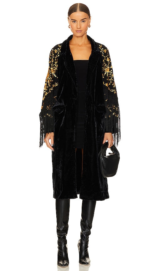 Free People Bali Rosalina Duster in Black