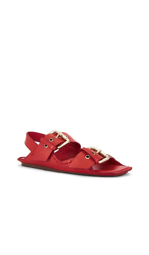 Free People Blossom Buckle Sandal in Red