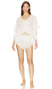 Free People Daydreamer Sleep Set in Ivory - Free People - Parure de lit Daydreamer en ivoire - Free People Daydreamer 象牙色睡眠套装 - Free People Daydreamer Schlafset in Elfenbein - 프리 피플 Daydreamer 수면 세트 아이보리 - Set da notte Free People Daydreamer in avorio