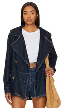 Free People Denim Car Coat in Blue - Free People - Manteau de voiture en jean bleu - Free People 蓝色牛仔短外套 - Free People Denim-Automantel in Blau - Free People 데님 카 코트블루 색상 - Cappotto da auto in denim Free People in blu