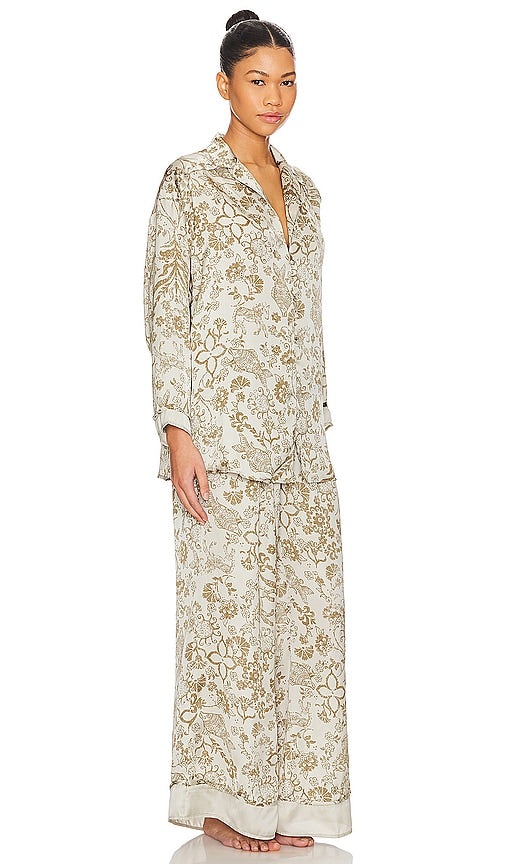 Free People Dreamy Days Pajama Set in Sage