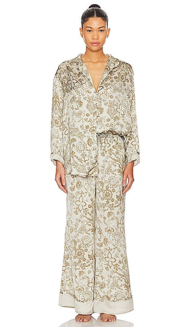Free People Dreamy Days Pajama Set in Sage - Free People - Dreamy Days - Ensemble pyjama - Sauge - Free People Dreamy Days 鼠尾草睡衣套装 - Free People Dreamy Days Pyjama-Set in Salbei - Free People Dreamy Days 파자마 세트 (세이지) - Pigiama Free People Dreamy Days color salvia