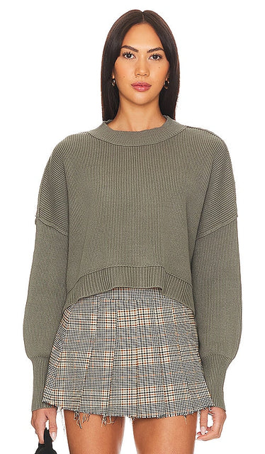 Free People Easy Street Crop Pullover in Army - Free People - Easy Street - Pull court - Armée - Free People Easy Street 军装套头衫 - Free People Easy Street Crop Pullover in Army - Free People 이지 스트리트 크롭 풀오버(아미) - Pullover Free People Easy Street Crop nell'esercito