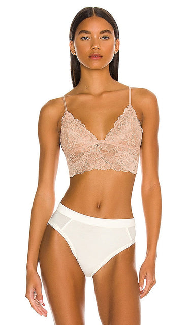 Free People Everyday Lace Longline Bra in Nude - Free People - Everyday - Soutien-gorge long en dentelle - Nude - Free People Everyday 蕾丝长款裸色文胸 - Free People Everyday Langer Spitzen-BH in Nude - Free People Everyday 레이스 롱라인 브라(누드) - Reggiseno longline in pizzo Free People Everyday color nudo