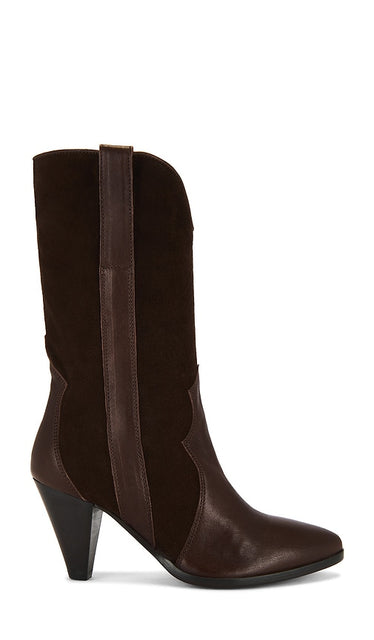 Free People Feather Heel Boot in Chocolate | Chocolate Heeled Boots for Women