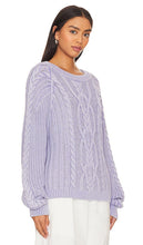 Free People Frankie Cable Sweater in Lavender