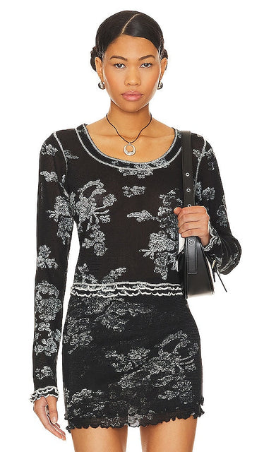 Free People Garner Tee in Black - Free People - T-shirt Garner en noir - Free People Garner 黑色 T 恤 - Free People Garner T-Shirt in Schwarz - Free People Garner 티셔츠 색상 - Maglietta Free People Garner in nero