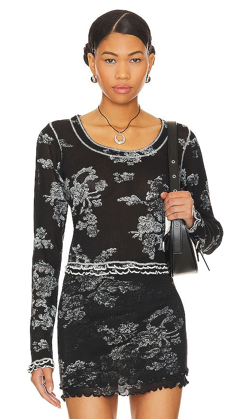 Free People Garner Tee in Black - Free People - T-shirt Garner en noir - Free People Garner 黑色 T 恤 - Free People Garner T-Shirt in Schwarz - Free People Garner 티셔츠 색상 - Maglietta Free People Garner in nero