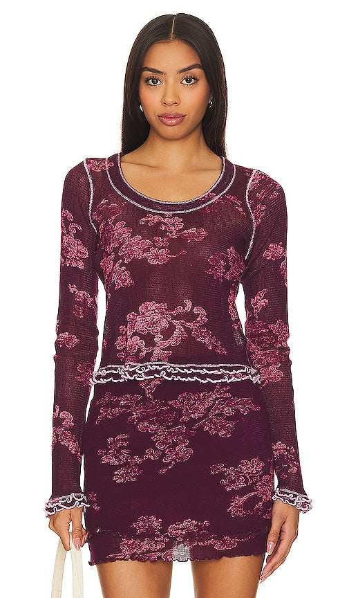 Free People Garner Tee in Purple - Free People - T-shirt Garner en violet - Free People Garner 紫色 T 恤 - Free People Garner T-Shirt in Lila - Free People Garner 티셔츠 색상: 퍼플 - Maglietta Free People Garner in viola