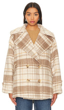 Free People Highlands Wool Peacoat in Beige