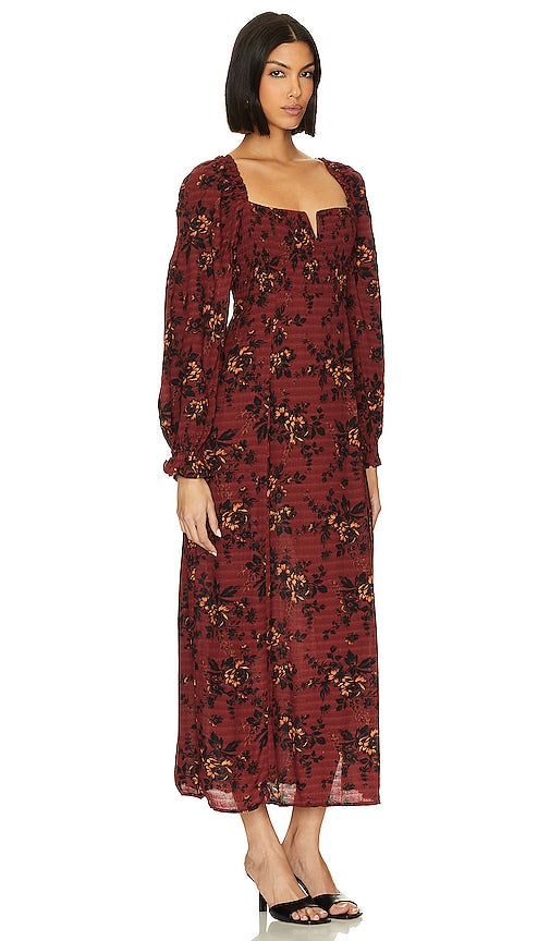 Free People Jaymes Midi in Burgundy
