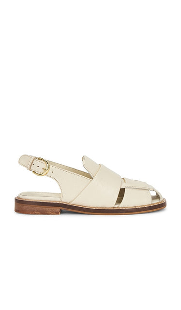 Free People Libby Fisher Flat in Cream | Chalk Sling Back Flats for Women