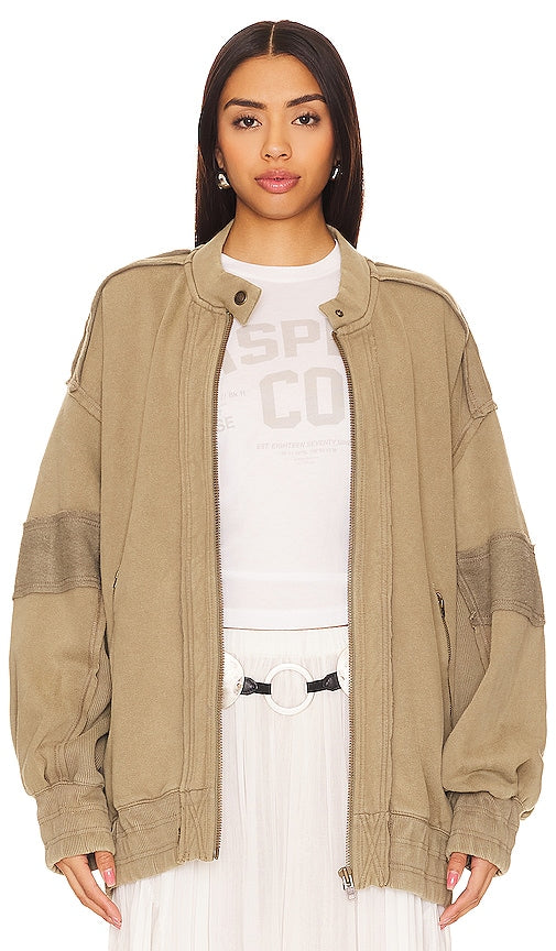 Free People Lou Moto Zip In Olive Stone in Olive - Free People - Lou Moto - Fermeture éclair - Olive Stone - Olive - Free People Lou Moto 拉链橄榄石橄榄色 - Free People Lou Moto Zip In Olive Stein in Olive - 프리피플 루모토 지퍼 인 올리브 스톤 인 올리브 - Free People Lou Moto Zip In Olive Stone in oliva