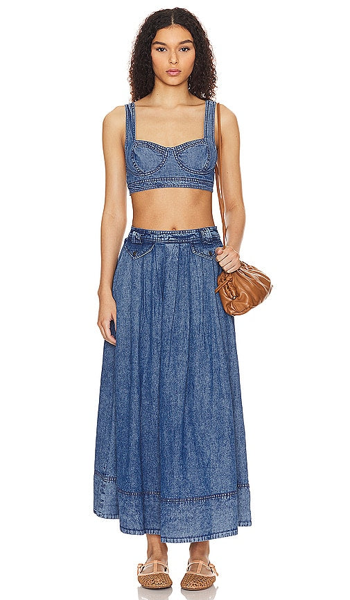 Free People Maddox Set in Blue - Free People Maddox - Ensemble en bleu - Free People Maddox 蓝色套装 - Free People Maddox-Set in Blau - Free People Maddox 세트 블루 - Set Maddox di persone libere in blu