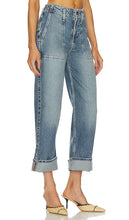 Free People Major Leagues Mid Rise Cuffed Jean in Denim-Medium