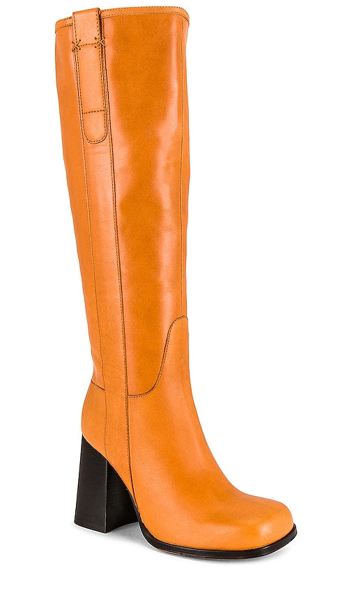 Free People Naomi Tall Heel Boot in Tan