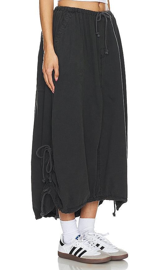 Free People Picture Perfect Parachute Skirt in Black