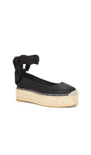 Free People Starboard Wrap Espadrille in Black