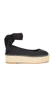 Free People Starboard Wrap Espadrille in Black | Black Platform Espadrilles for Women