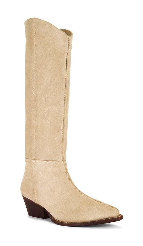 Free People Sway Low Slouch Boot in Taupe