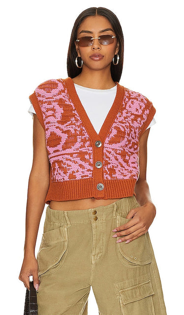 Free People Tapestry Vest in Rust - Free People - Débardeur tapisserie - Rouille - Free People 锈色挂毯背心 - Free People Gobelinweste in Rost - Free People 러스트 태피스트리 조끼 - Gilet Tapestry Free People color ruggine