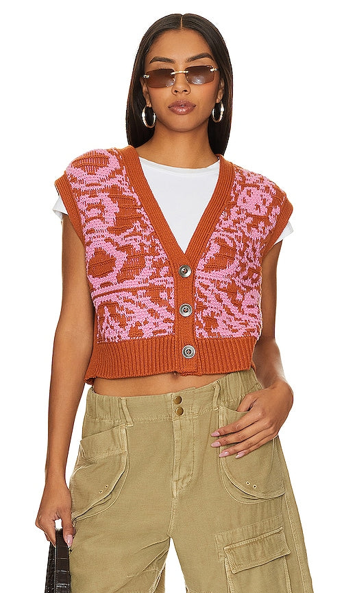Free People Tapestry Vest in Rust - Free People - Débardeur tapisserie - Rouille - Free People 锈色挂毯背心 - Free People Gobelinweste in Rost - Free People 러스트 태피스트리 조끼 - Gilet Tapestry Free People color ruggine