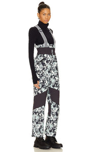 Free People X FP Movement All Prepped Ski Bib In Wild Floral Combo in Black,White