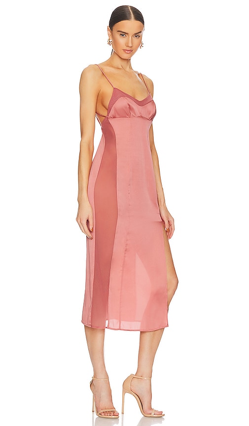Free People X Intimately FP City Cool Midi Slip in Burnt Orange