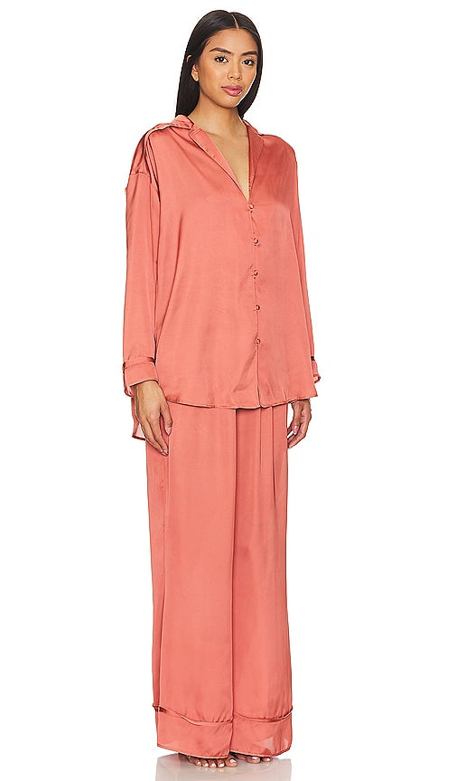 Free People X Intimately FP Dreamy Days Solid Pj Set in Pink