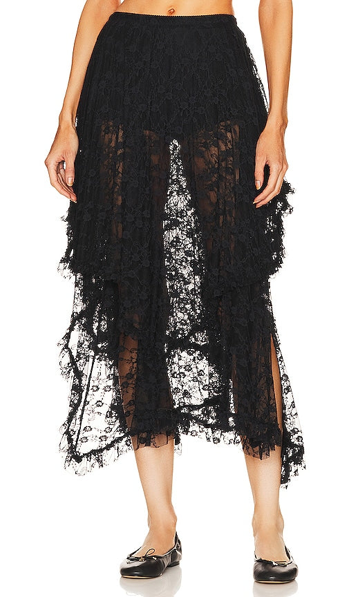 Free People X Intimately FP French Courtship Skirt in Black - Free People X Intimately FP - Jupe de cour française - Noir - Free People X Intimates FP 黑色法式求爱裙 - Free People X Intimately FP Französischer Balzrock in Schwarz - Free People X Intimately FP 프렌치 코트십 스커트 블랙 색상 - Gonna da corteggiamento francese Free People X intimamente FP in nero
