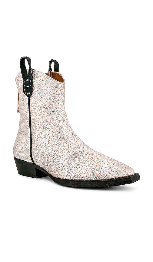 Free People X We The Free Wesley Ankle Boot in Metallic Silver