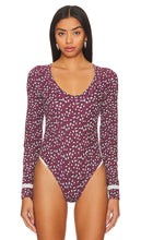 Free People x Intimately FP Sugar Dreams Bodysuit In Wine Combo in Wine