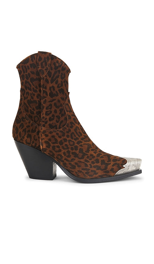 Free People x REVOLVE Brayden Western Boot in Brown | Leopard Ankle Boots for Women