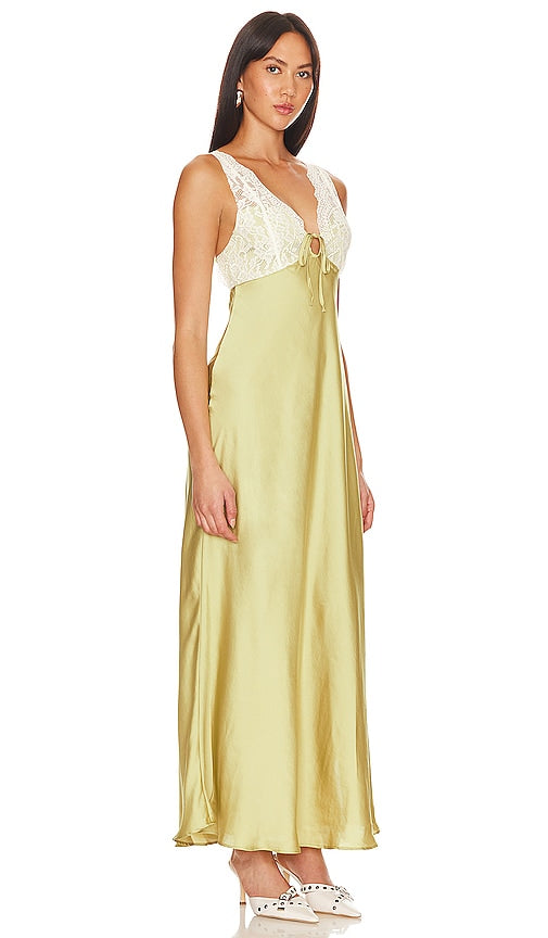 Free People x REVOLVE x Intimately FP Country Side Maxi In Palm Leaf Combo in Sage