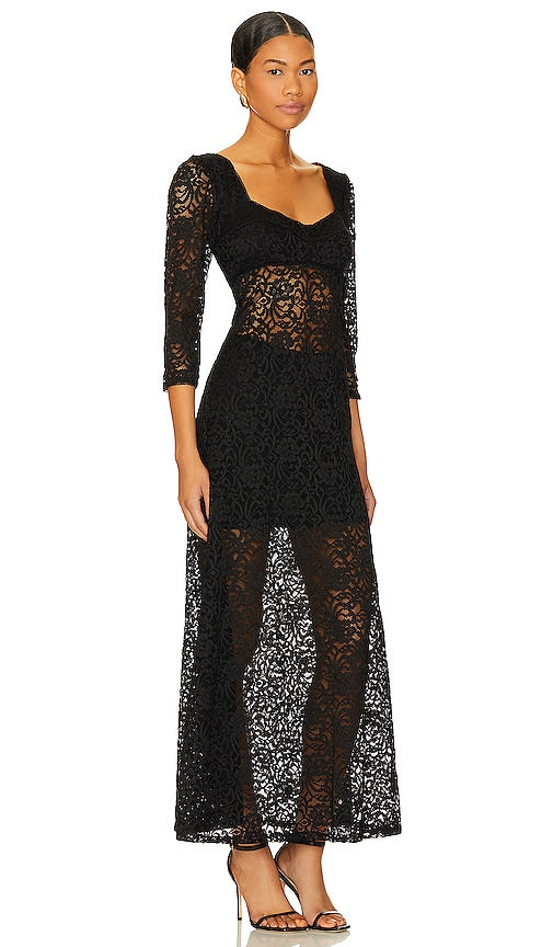 Free People x Revolve Adored Maxi in Black