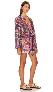 Free People x Revolve Atlas Quilted One Piece In Berry Combo in Pink