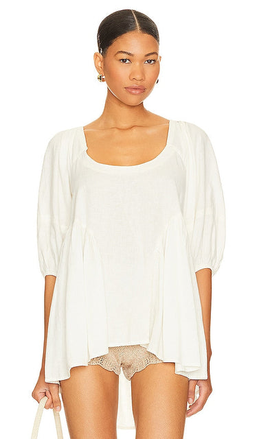 Free People x Revolve Blossom Tunic in White - Free People x Revolve - Tunique Blossom - Blanc - Free People x Revolve Blossom 白色束腰外衣 - Free People x Revolve Blossom Tunika in Weiß - Free People x Revolve Blossom 튜닉 화이트 색상 - Tunica Free People x Revolve Blossom in bianco