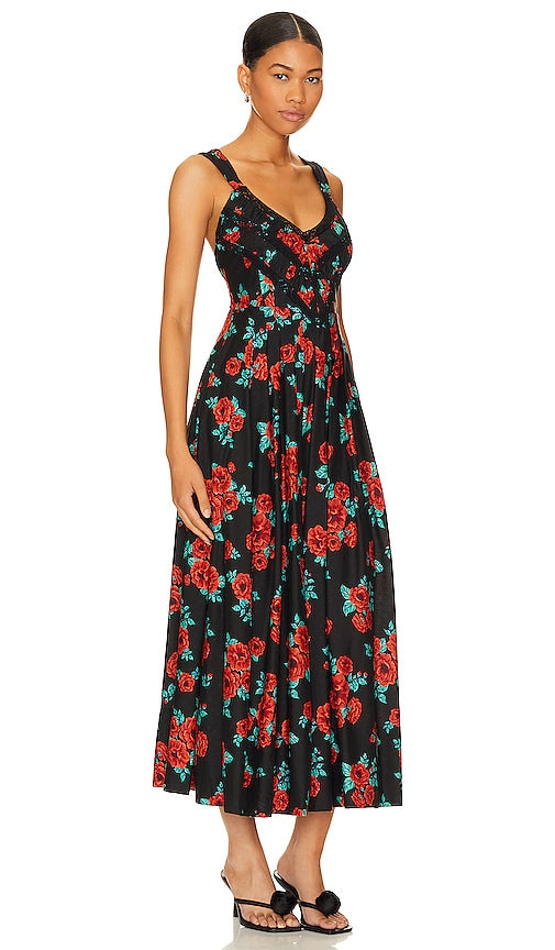 Free People x Revolve Lovers Heart Midi in Black