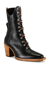 Free People x We The Free Canyon Lace Up Boot in Black