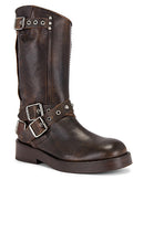 Free People x We The Free Janey Engineer Boot In Chocolate in Chocolate