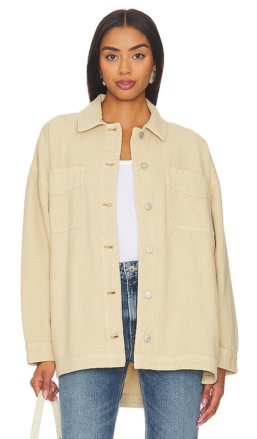 Free People x We The Free Madison City Shacket in Ivory - Free People x We The Free Madison City - Veste ivoire - Free People x We 象牙色 Free Madison City 外套 - Free People x We The Free Madison City-Sacket in Elfenbein - Free People x We The Free Madison City 샤켓 아이보리 색상 - Free People x We The Free Madison City Shacket in avorio