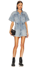 Free People x We The Free Marci Cuffed Shortall in Blue - Free People x We The Free Marci - Short à revers - Bleu - Free People x We The Free Marci 蓝色翻边短裤 - Free People x We The Free Marci Cuffed Shortall in Blau - Free People x We The Free Marci 커프스 블루 쇼트올 - Free People x We La tuta corta con risvolto Free Marci in blu