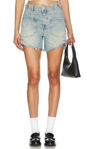 Free People x We The Free Palmer Short in Blue - Free People x We The Free Palmer - Short - Bleu - Free People x We The Free Palmer 蓝色短裤 - Free People x We The Free Palmer Short in Blau - Free People x We The Free Palmer 블루 쇼츠 - Free People x We I pantaloncini Free Palmer in blu