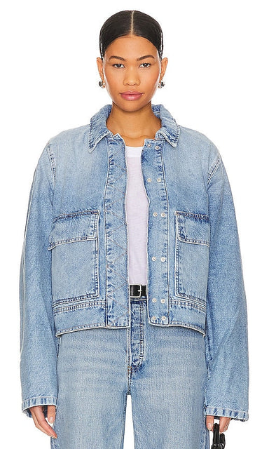 Free People x We The Free Suzy Denim Jacket in Blue - Free People x We The Free Suzy - Veste en jean - Bleu - Free People x We The Free Suzy 蓝色牛仔夹克 - Free People x We The Free Suzy Jeansjacke in Blau - Free People x We The Free 수지 데님 자켓 블루 색상 - Free People x We La giacca di jeans Free Suzy in blu