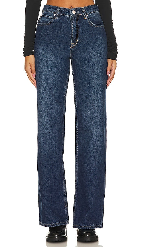 Free People x We The Free Tinsley Baggy High Rise in Blue - Free People x We The Free Tinsley - Baggy taille haute - Bleu - Free People x We The Free Tinsley 蓝色宽松高层 - Free People x We The Free Tinsley Baggy High Rise in Blau - Free People x We The Free Tinsley 배기 하이라이즈 블루 색상 - Free People x We The Free Tinsley Baggy High Rise in blu
