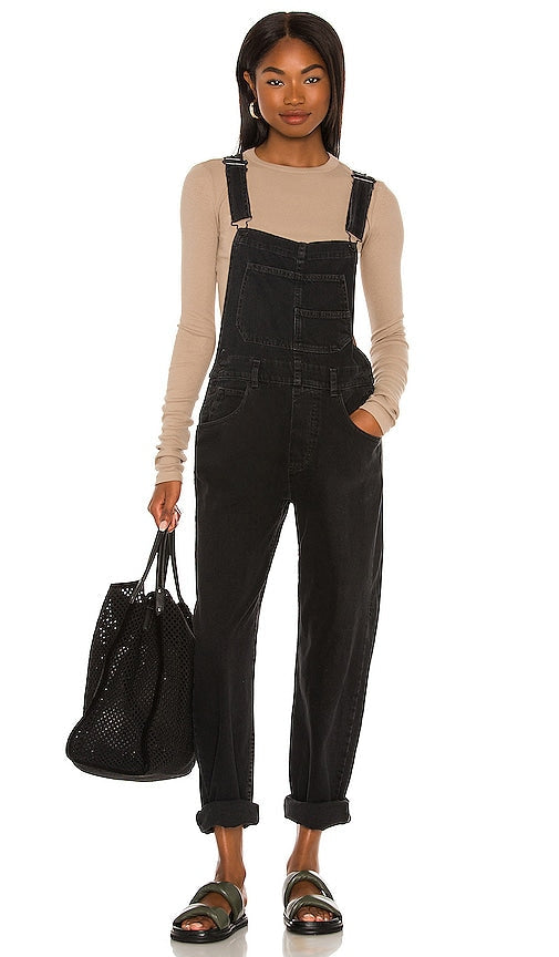 Free People x We The Free Ziggy Denim Overall in Black - Free People x We The Free Ziggy - Salopette en jean - Noir - Free People x We The Free Ziggy 黑色牛仔背带裤 - Free People x We The Free Ziggy Denim-Overall in Schwarz - Free People x We The Free Ziggy 데님 오버올 블랙 색상 - Free People x We La tuta in denim Free Ziggy in nero
